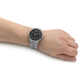 Emporio Armani Renato Quartz Black Dial Silver Steel Strap Watch For Men - AR11181 Authentic Buy Shop Now