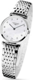 Longines La Grande Classique Diamonds White Dial Silver Steel Strap Watch for Women - L4.209.4.87.6 Authentic Buy Shop Now
