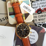Fossil Townsman Chronograph Black Dial Brown Leather Strap Watch for Men - FS5338 Authentic Buy Shop Now