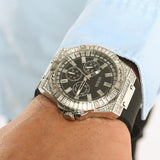 Guess Baguette Crystals Black Dial Black Silicone Strap Watch For Men - GW0208G1 Authentic Buy Shop Now