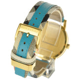 Burberry The City Gold Dial Blue Leather Strap Watch for Women - BU9018 Authentic Buy Shop Now