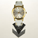 Burberry The City White Dial White Leather Strap Watch for Women - BU9015 Authentic Buy Shop Now