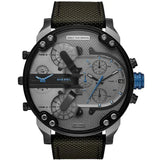 Diesel Mr Daddy 2.0 Chronograph Grey Dial Black Nylon Strap Watch For Men - DZ7420 Authentic Buy Shop Now