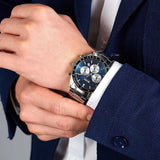 Hugo Boss Chronograph Blue Dial Silver Steel Strap Watch for Men - 1513630 Authentic Buy Shop Now
