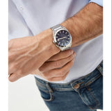 Fossil Everett Chronograph Blue Dial Silver Steel Strap Watch for Men - FS5795 Authentic Buy Shop Now