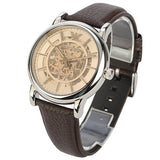 Emporio Armani Luigi Meccanico Brown Dial Brown Leather Strap Watch For Men - AR1982 Authentic Buy Shop Now