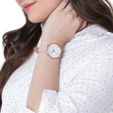 Michael Kors Pyper Quartz White Dial Pink Leather Strap Watch For Women - MK2741 Authentic Buy Shop Now