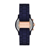 Michael Kors Runway Chronograph Blue Dial Blue Steel Strap Watch for Women - MK7423 Authentic Buy Shop Now