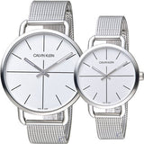 Calvin Klein Even Quartz White Dial Silver Steel Strap Watch for Women - K7B21126 Authentic Buy Shop Now