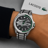 Lacoste Capbreton Gray Dial Two Tone Steel Strap Watch for Men - 2010943 Authentic Buy Shop Now