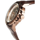 Maserati Ingegno Automatic White Skeleton Dial Brown Leather Strap Watch For Men - R8821119003 Authentic Buy Shop Now