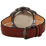 Fossil Garrett Chronograph Grey Dial Brown Leather Strap Watch for Men - FS5770 Authentic Buy Shop Now