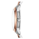 Michael Kors Runway Mercer Crystals Silver Dial Two Tone Steel Strap Watch For Women - MK6716 Authentic Buy Shop Now