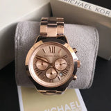 Michael Kors Runway Chronograph Rose Gold Dial Rose Gold Steel Strap Watch For Women - MK5778 Authentic Buy Shop Now