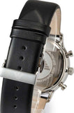 Emporio Armani Gianni Chronograph Black Dial Black Leather Strap Watch For Men - AR0397 Authentic Buy Shop Now
