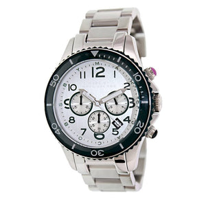 Marc Jacobs Rock Chronograph Silver Dial Silver Steel Strap Watch for Men - MBM5029 Authentic Buy Shop Now