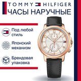 Tommy Hilfiger Claudia White Dial Black Leather Strap Watch for Women - 1781817 Authentic Buy Shop Now