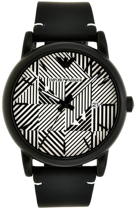 Emporio Armani Luigi Quartz White Dial Black Rubber Strap Watch For Men - AR11136 Authentic Buy Shop Now