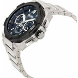 Hugo Boss Supernova Chronograph Blue Dial Silver Steel Strap Watch for Men - 1513360 Authentic Buy Shop Now