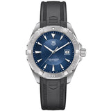Tag Heuer Aquaracer Quartz Blue Dial Black Rubber Strap Watch for Men - WAY1112.FT8021 Authentic Buy Shop Now