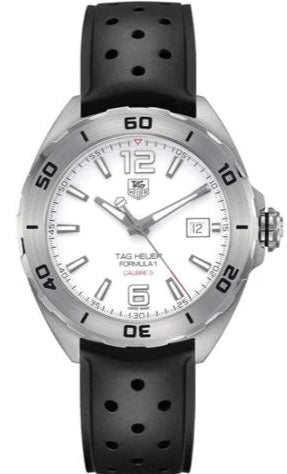 Tag Heuer Formula 1 Quartz White Dial Black Rubber Strap Watch for Men - WAZ2114.FT8023 Authentic Buy Shop Now