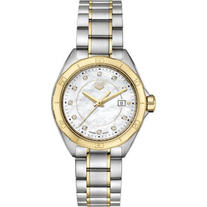 Tag Heuer Formula 1 Diamonds Mother of Pearl White Dial Two Tone Steel Strap Watch for Women - WBJ1421.BB0648 Authentic Buy Shop Now