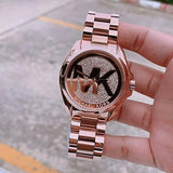 Michael Kors Bradshaw Rose Gold Dial Rose Gold Steel Strap Watch for Women - MK6437 Authentic Buy Shop Now