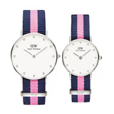 Daniel Wellington Classy Winchester White Dial Two Tone NATO Strap Watch For Women - DW00100081 Authentic Buy Shop Now