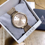 Guess Chiffon Gold Dial Gold Mesh Bracelet Watch For Women - W1083L2 Authentic Buy Shop Now