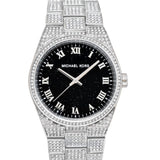 Michael Kors Channing Diamonds Black Dial Silver Steel Strap Watch for Women - MK6089 Authentic Buy Shop Now