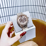 Michael Kors Bryn Chronograph Rose Gold Dial Rose Gold Steel Strap Watch For Women - MK7200 Authentic Buy Shop Now