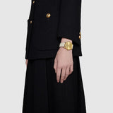 Gucci G Timeless Quartz Gold Dial Beige Leather Strap Watch For Women - YA1264180 Authentic Buy Shop Now