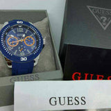 Guess Trade Blue Dial Blue Silicone Strap Watch for Men - W0967G2 Authentic Buy Shop Now