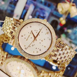 Michael Kors Darci White Dial Gold Steel Strap Watch for Women - MK3727 Authentic Buy Shop Now