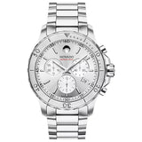 Movado Series 800 Chronograph Silver Dial Silver Steel Strap Watch For Men - 2600111 Authentic Buy Shop Now