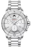 Movado Series 800 Chronograph Silver Dial Silver Steel Strap Watch For Men - 2600111 Authentic Buy Shop Now