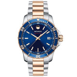 Movado Series 800 Blue Dial Two Tone Steel Strap Watch for Men - 2600149 Authentic Buy Shop Now