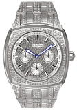 Bulova Crystal Collection Phantom Silver Dial Silver Steel Strap Watch for Men - 96C002 Authentic Buy Shop Now