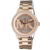 Michael Kors Ritz Analog Crystals Silver Dial Rose Gold Steel Strap Watch for Women - MK6863 Authentic Buy Shop Now