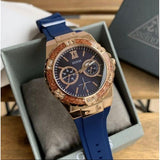 Guess Limelight Blue Dial Blue Silicone Strap Watch For Women - W1053L1 Authentic Buy Shop Now