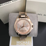 Michael Kors Bradshaw Quartz Rose Gold Dial Rose Gold Steel Strap Watch For Women - MK6556 Authentic Buy Shop Now