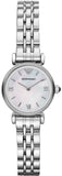 Emporio Armani Gianni T Bar Mother of Pearl Dial Silver Steel Strap Watch For Women - AR1688 Authentic Buy Shop Now