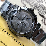 Burberry The City Grey Dial Gunmetal Grey Steel Strap Watch for Men - BU9381 Authentic Buy Shop Now