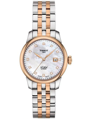 Tissot Le Locle Automatic Lady Mother of Pearl Dial Two Tone Steel Strap Watch For Women - T006.207.22.116.00 Authentic Buy Shop Now