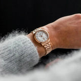 Tissot T Classic Carson Premium White Dial Rose Gold Steel Strap Watch for Women - T122.207.33.031.00 Authentic Buy Shop Now