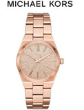 Michael Kors Channing Quartz Rose Gold Dial Rose Gold Steel Strap Watch For Women - MK6624 Authentic Buy Shop Now