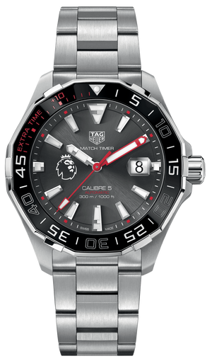 Tag Heuer Aquaracer Calibre 5 Premiere League Edition Black Dial Silver Stainless Steel Watch for Men - WAY201D.BA0927 Authentic Buy Shop Now