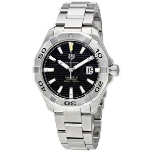Tag Heuer Aquaracer Automatic Black Dial Silver Steel Strap Watch for Men - WAY2010.BA0927 Authentic Buy Shop Now