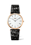 Longines La Grande Classique De Longines White Dial Black Leather Strap Watch for Women - L4.755.1.91.2 Authentic Buy Shop Now