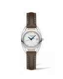Longines Equestrian Mother of Pearl Dial Brown Leather Strap Watch for Women - L6.136.4.87.2 Authentic Buy Shop Now